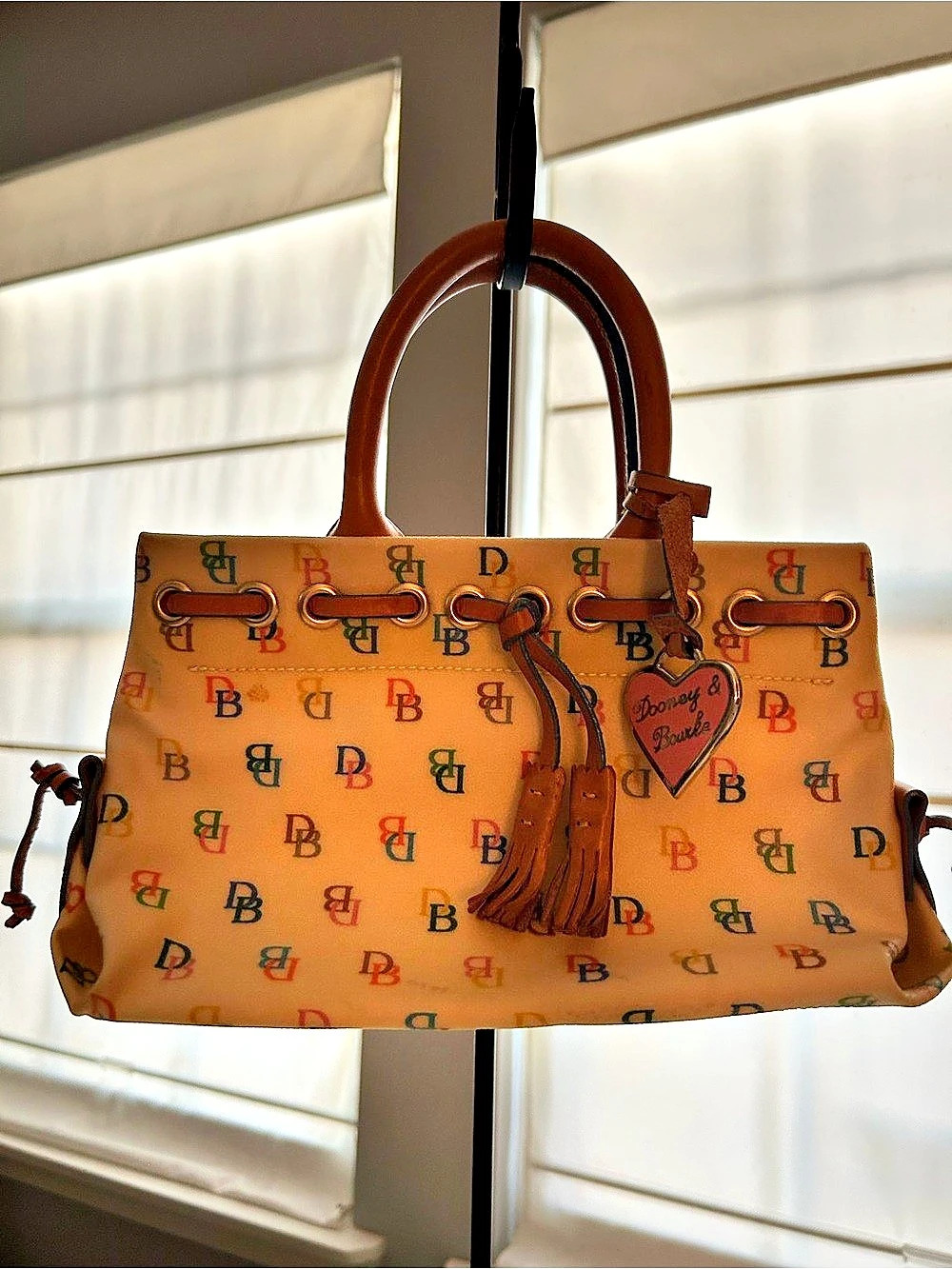 Dooney & Bourke Monogram Tote in Brown & Tan